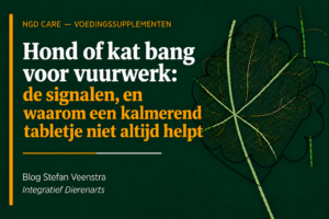 Hond of kat bang voor vuurwerk: de signalen en waarom een kalmerend tabletje niet altijd helpt.