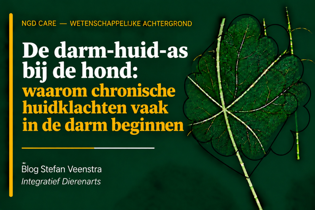 de darm-huid-as bij de hond: waarom chronische huidklachten vaak in de darm beginnen