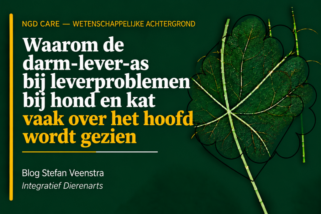 waar de darm-lever-as bij leverproblemen bij hond en kat vaak over het hoofd wordt gezien