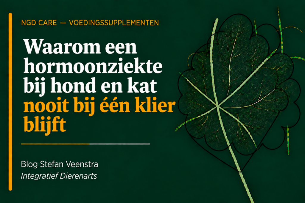 Waarom een hormoonziekte bij hond en kat nooit bij een klier blijft.